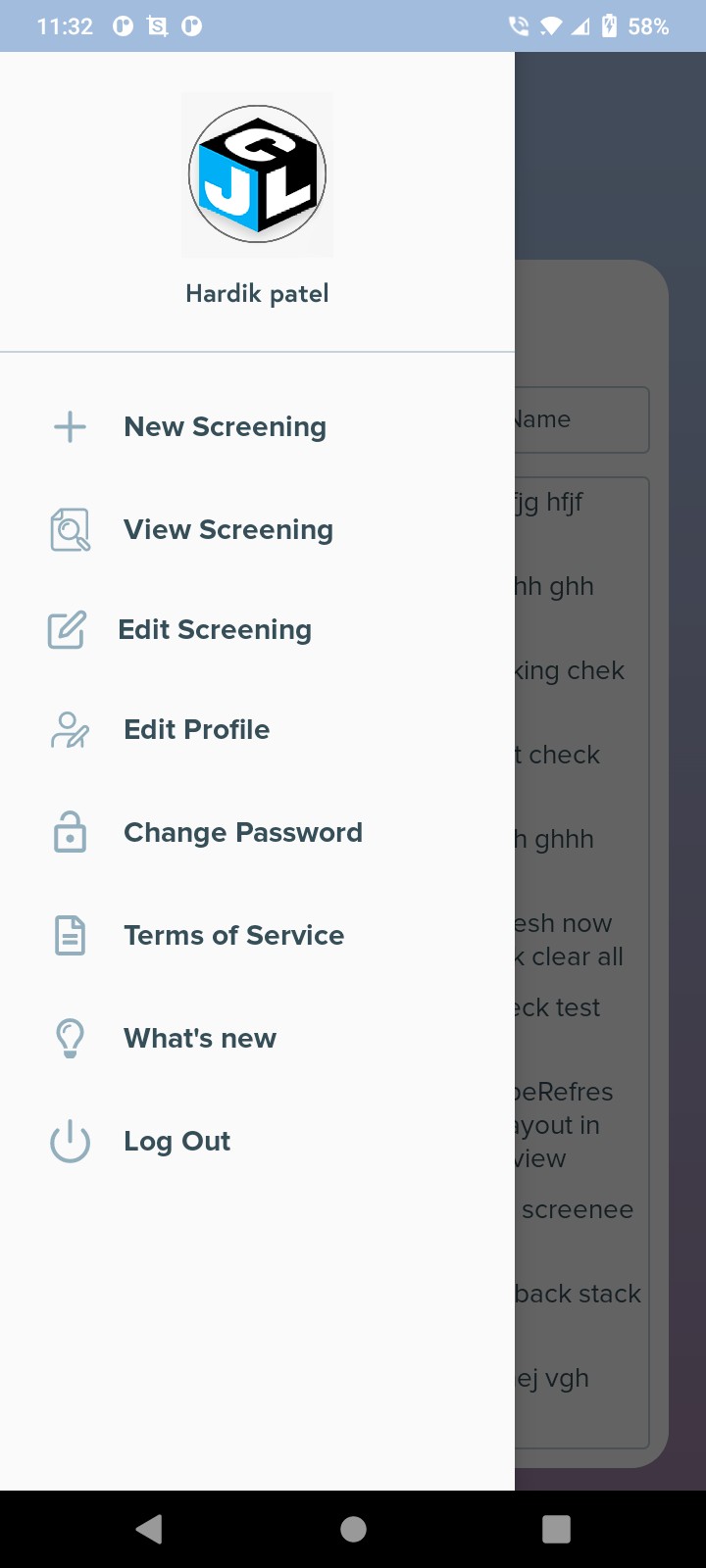 Mental Health USA User_SideMenu